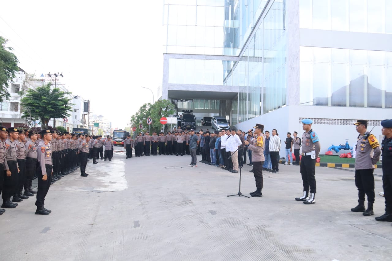 Polisi Jaga Ketat Rapat Pleno Rekapitulasi Tingkat Provinsi di Samarinda