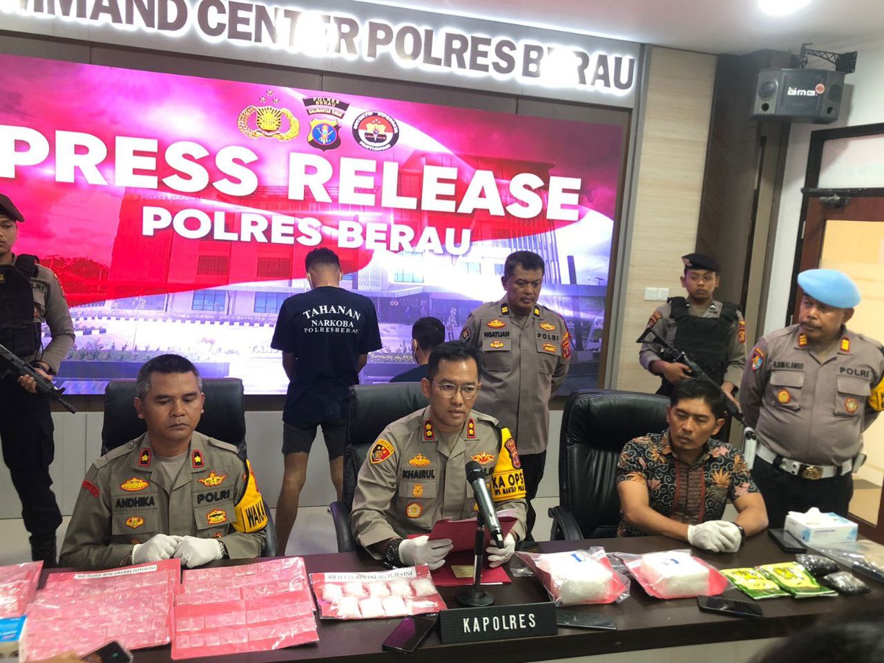 Polres Berau Tangkap Dua Pengedar Narkoba Suruhan Napi Lapas Tarakan