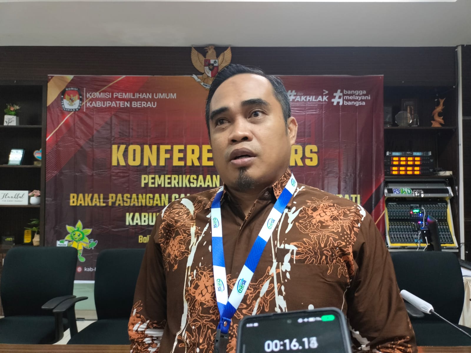 KPU Berau Belum Terima Hasil MCU Bapaslon Bupati dan Wabup