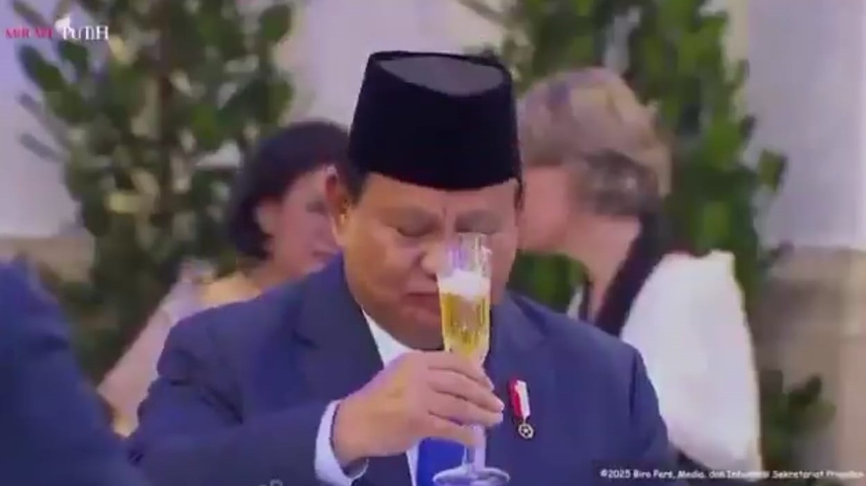 Istana Bantah Prabowo Minum Wine Bersama Macron: Sari Apel, Bukan Alkohol