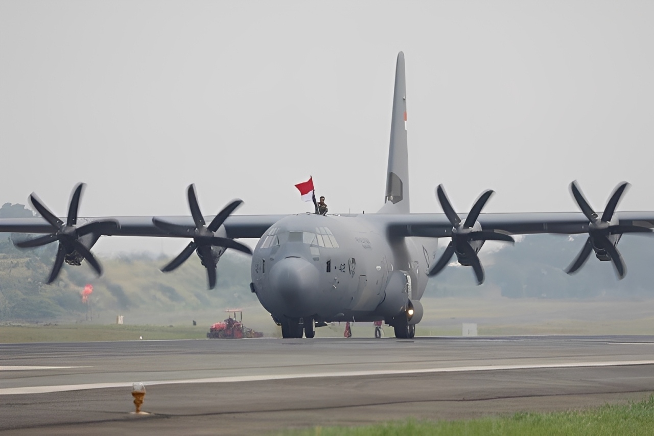 2 Super Hercules Milik TNI Sukses Jatuhkan Bantuan Kemanusiaan untuk Gaza