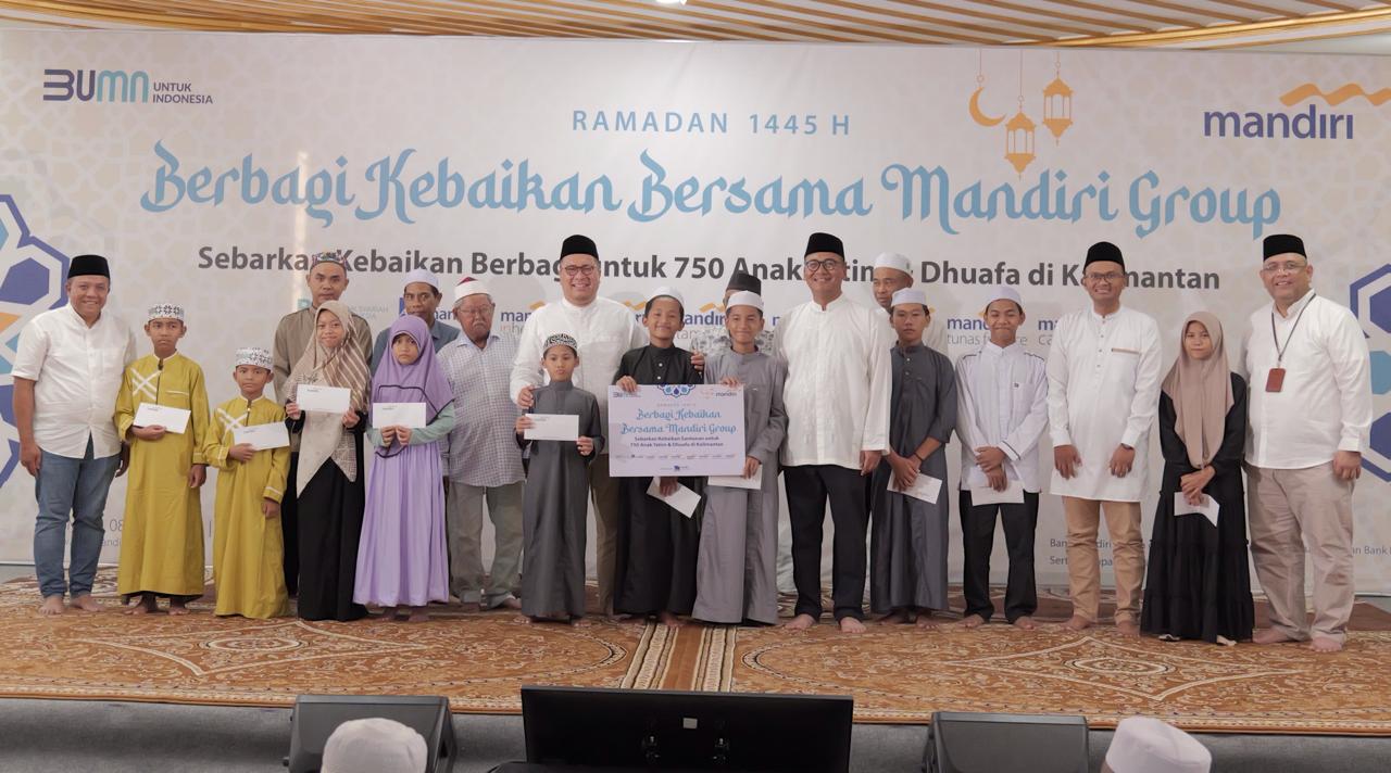 Tebar Berkah Ramadan 1445 H, Bank Mandiri Santuni 1.750 Anak Yatim dan Duafa di Kalimantan