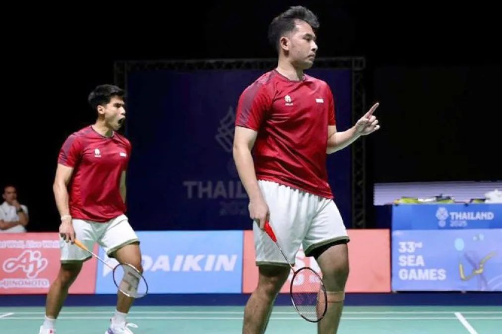 SEA Games 2025: Pebulutangkis Ganda Putra Indonesia Sabar/Reza Sabet Emas