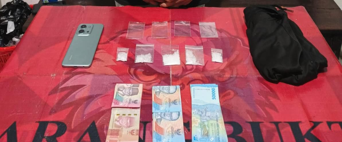 Tim Elang Satresnarkoba Paser Ciduk Terduga Pengedar Sabu di Kuaro
