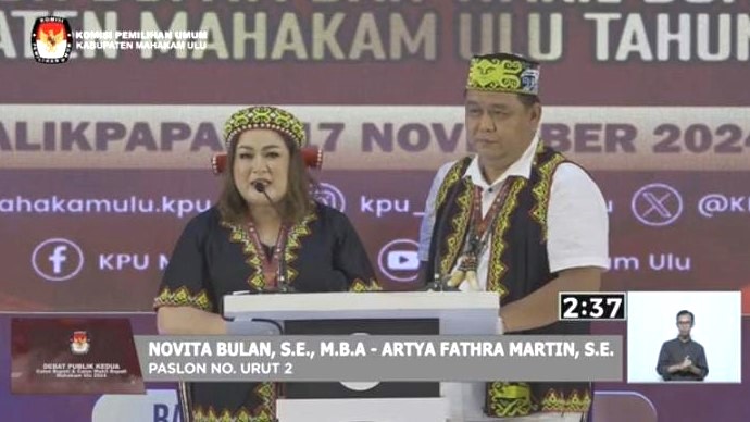 Debat Kedua Pilkada Mahulu, Bulan-Fathra Komitmen Percepat Pembangunan Berkelanjutan