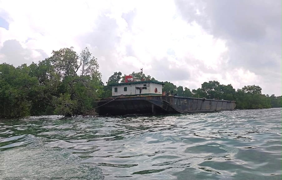Tongkang Terdampar di Pulau Miang Belum Dievakuasi, Ekosistem Mangrove Ikut Terancam