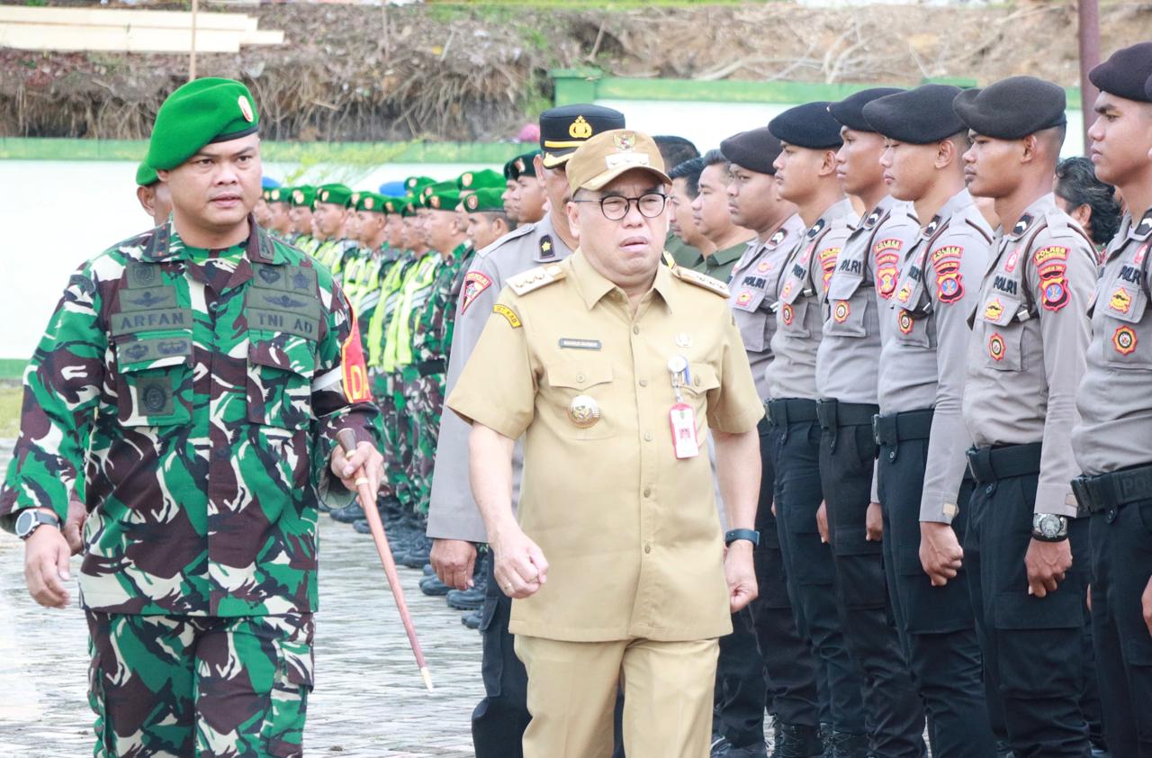 Pj Bupati PPU Makmur Marbun Pimpin Apel Gelar Pasukan PAM Pilkada