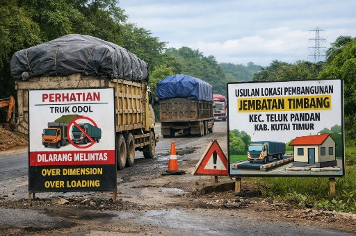 Truk Bermuatan Berlebih Mengancam, Pemkab Kutim Ajukan Lokasi Pembangunan Jembatan Timbang