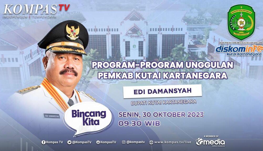 Besok Senin 30 Oktober, Bupati Kukar Bicara Program Unggulan dan Capaian di Kompas TV