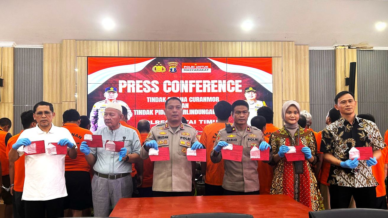 Polres Kutim Sita Barang Bukti Narkoba Rp727 Juta dalam Operasi Antik Mahakam 2025 