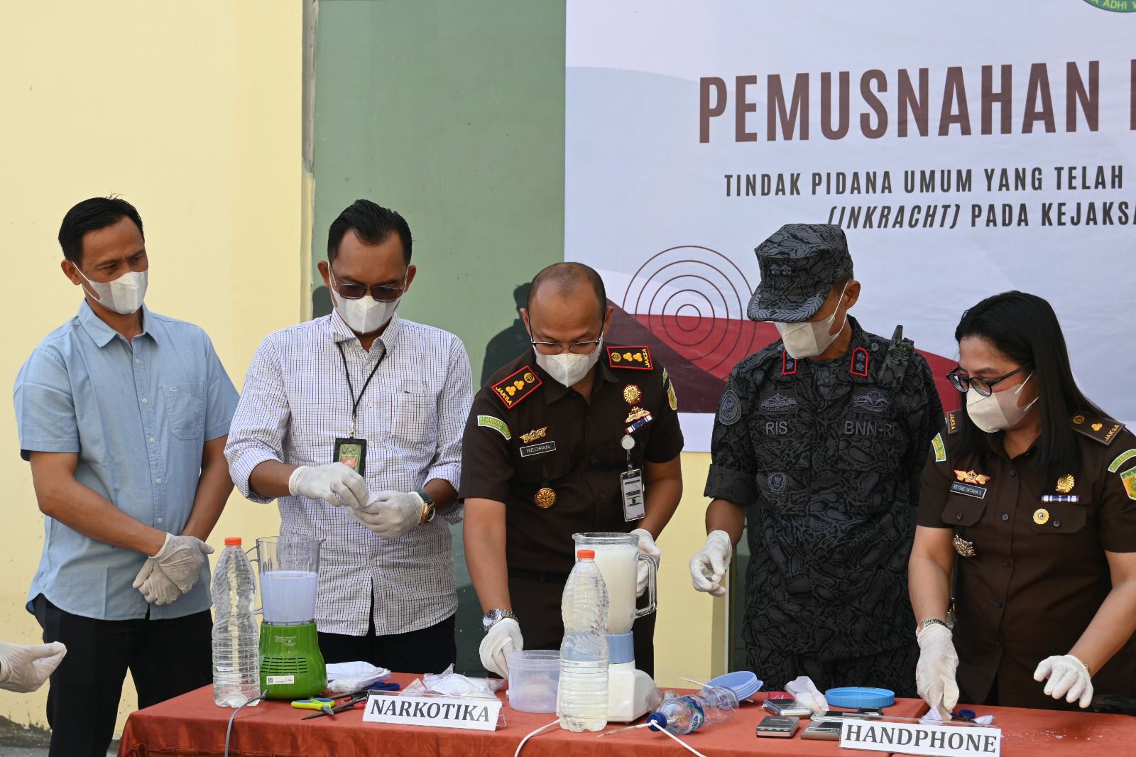 Kejari Kutim Musnahkan 1,24 kilogram Sabu dan Barang Bukti Pidana Lain