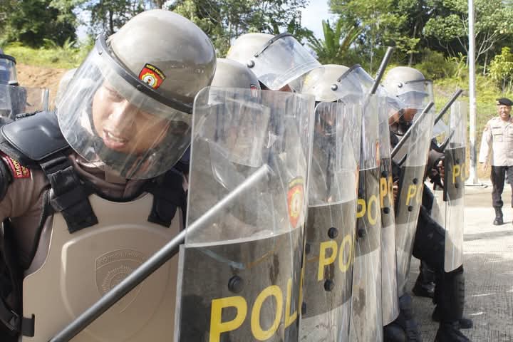 Pastikan PSU Aman, Polres Mahulu Gelar Simulasi Sispamkota