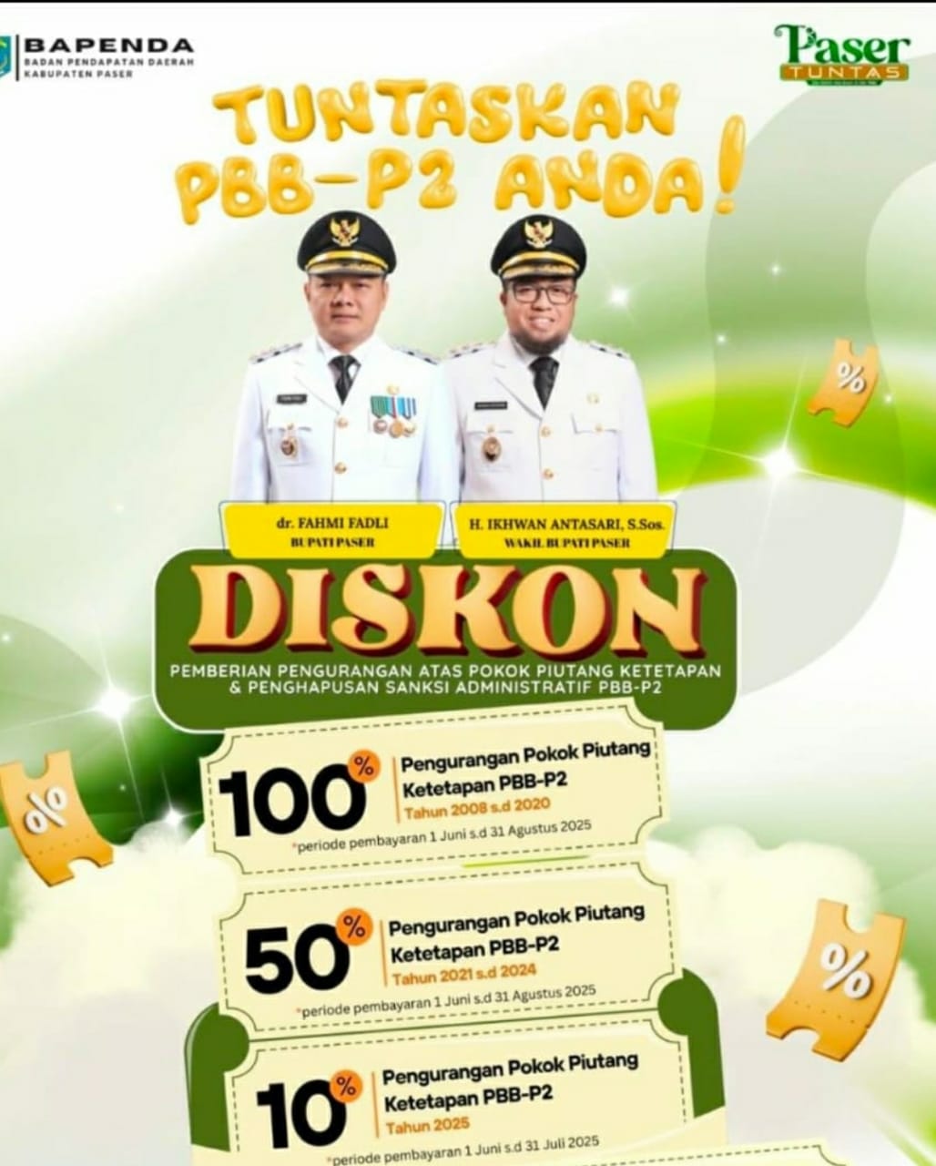 Pemkab Paser Maksimalkan Realisasi Target PBB-P2 Lewat Pemberian Diskon