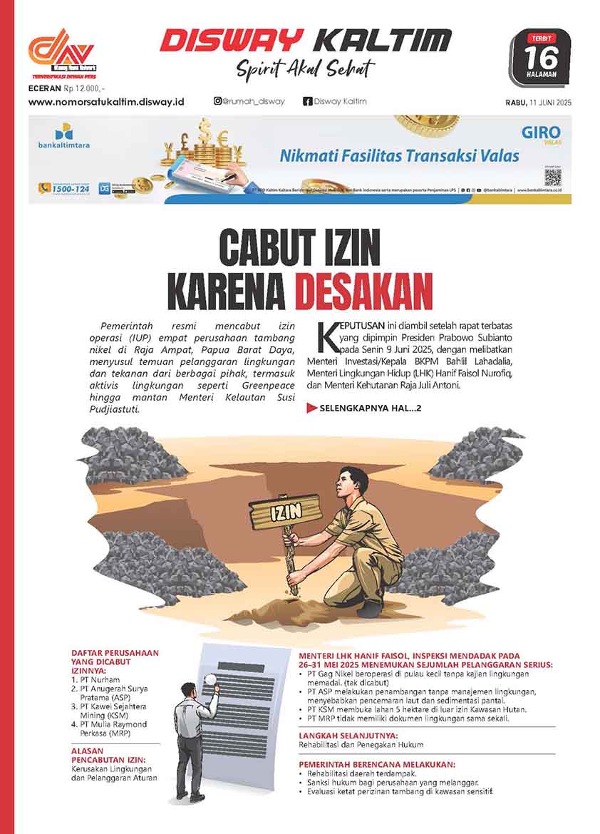 Cabut Izin karena Desakan 11-06-25