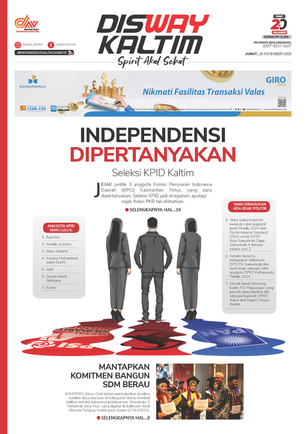 Independen Dipertanyakan 28-11-25