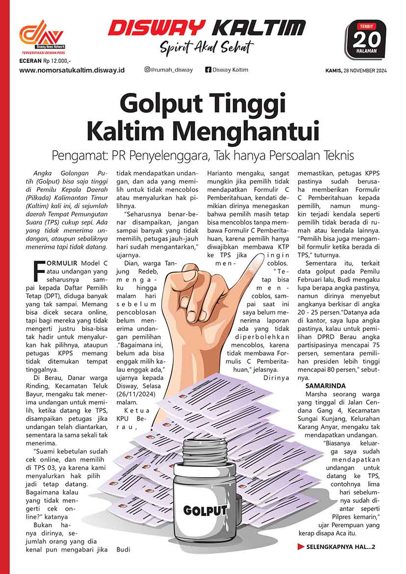 Golput Tinggi Kaltim Menghantui - 28-11-