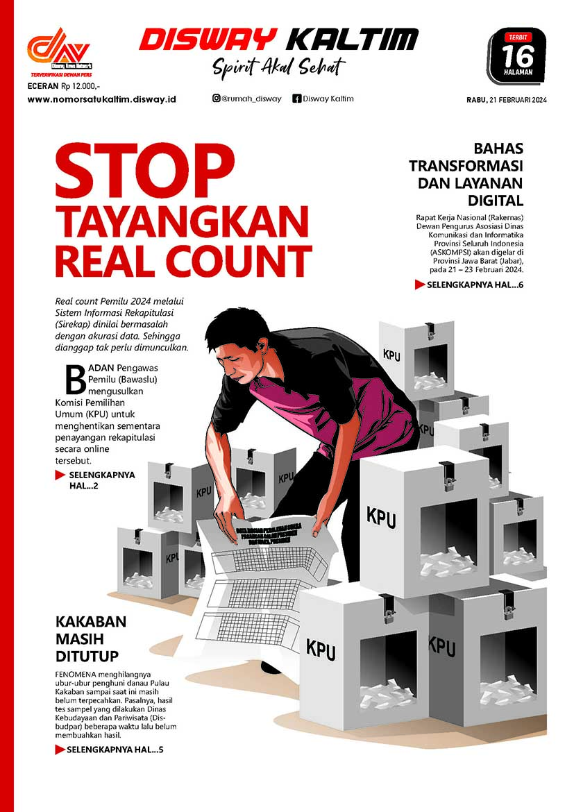 Stop Tayangkan Real Count 21-02-24