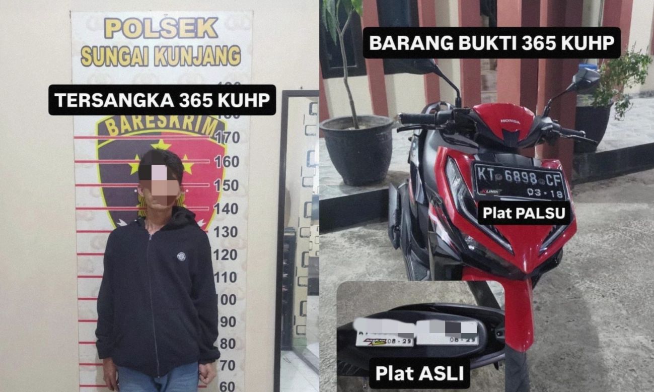 Unit Reskrim Anti Bandit Polsek Sungai Kunjang Tangkap Pelaku Curanmor Asal Sulawesi