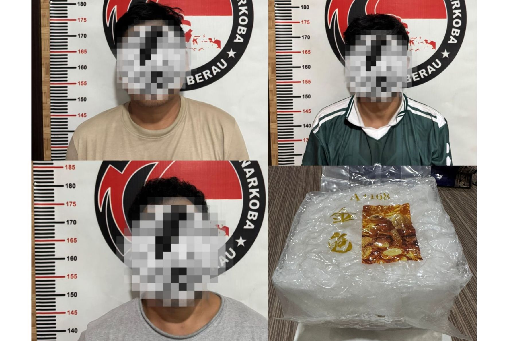 3 Pengedar Narkoba Ditangkap di Berau dengan Barang Bukti 1 Kg Sabu