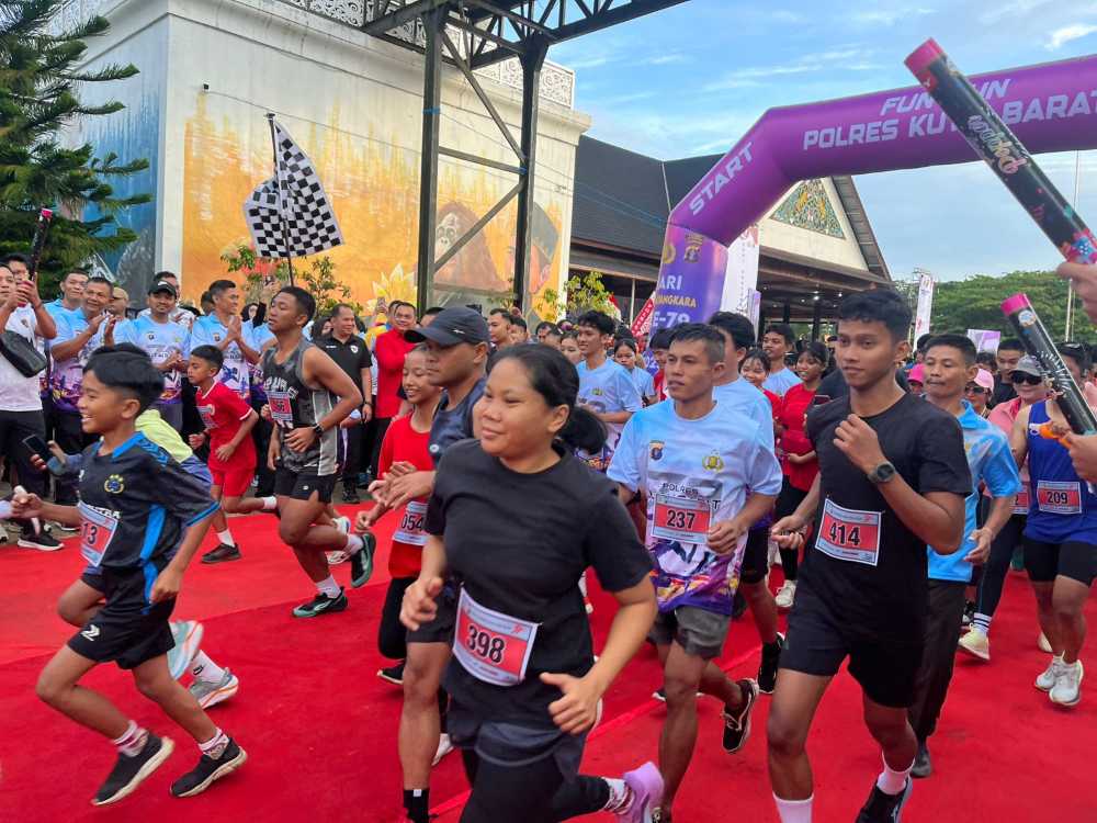 Peringati Hari Bhayangkara ke-79, Polres Kubar Gelar Fun Run 7,9 K 