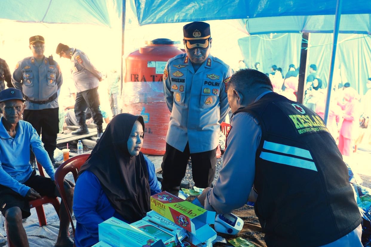 Usai Kebakaran Hebat di Batu Ampar, Polres Kutim Buka Layanan Kesehatan Gratis