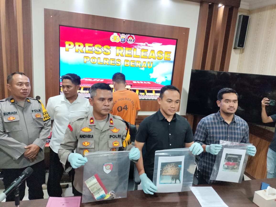 Polres Berau Berhasil Menggagalkan Penyelundupan Kayu Ilegal