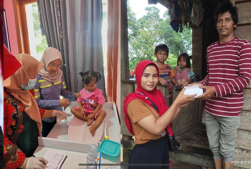 Hasil Menggembirakan Program Pencegahan Stunting BUMA di Kampung Maluang Berbuah Manis
