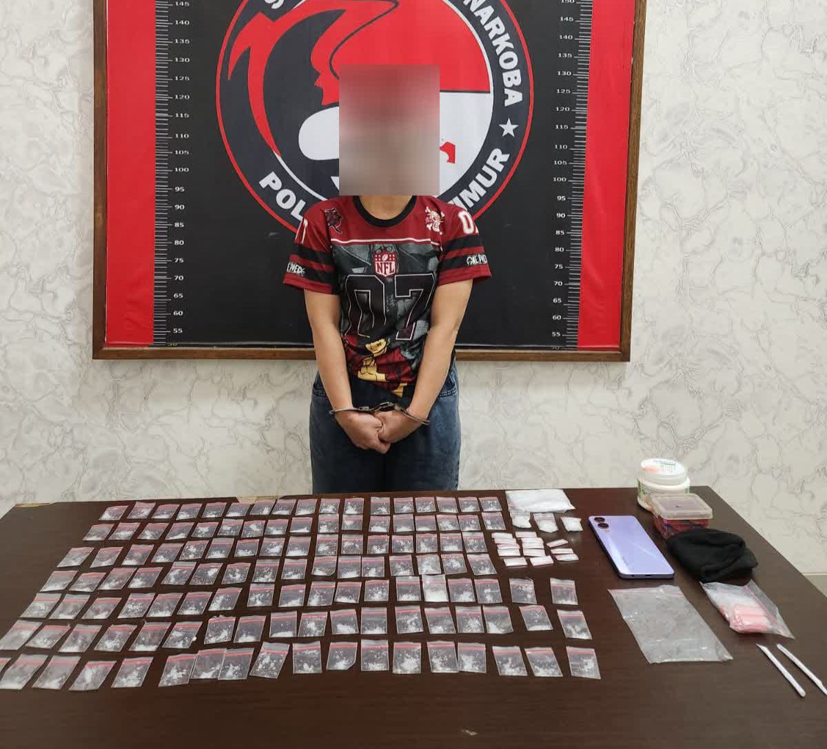 IRT di Kongbeng Dibekuk Polisi, Simpan 137 Bungkus Narkoba Siap Edar