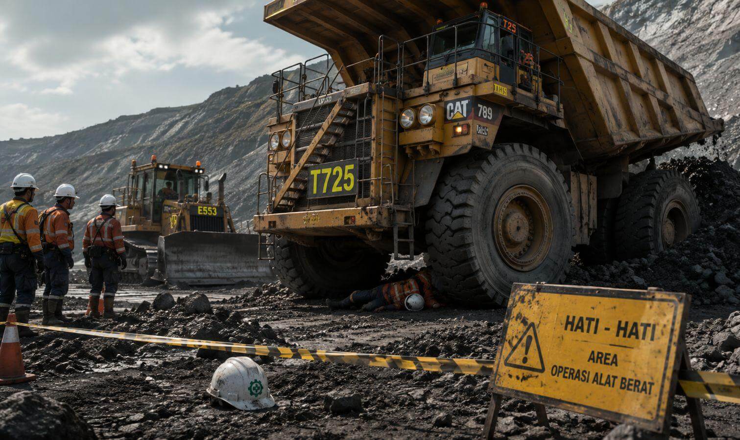 Operator Dump Truck Tewas Diduga Tertimpa Ban di Area Tambang KPC