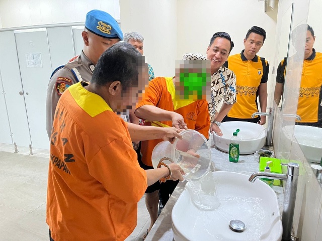 Puluhan Gram Sabu dari Tujuh Tersangka Dimusnahkan di Polresta Balikpapan