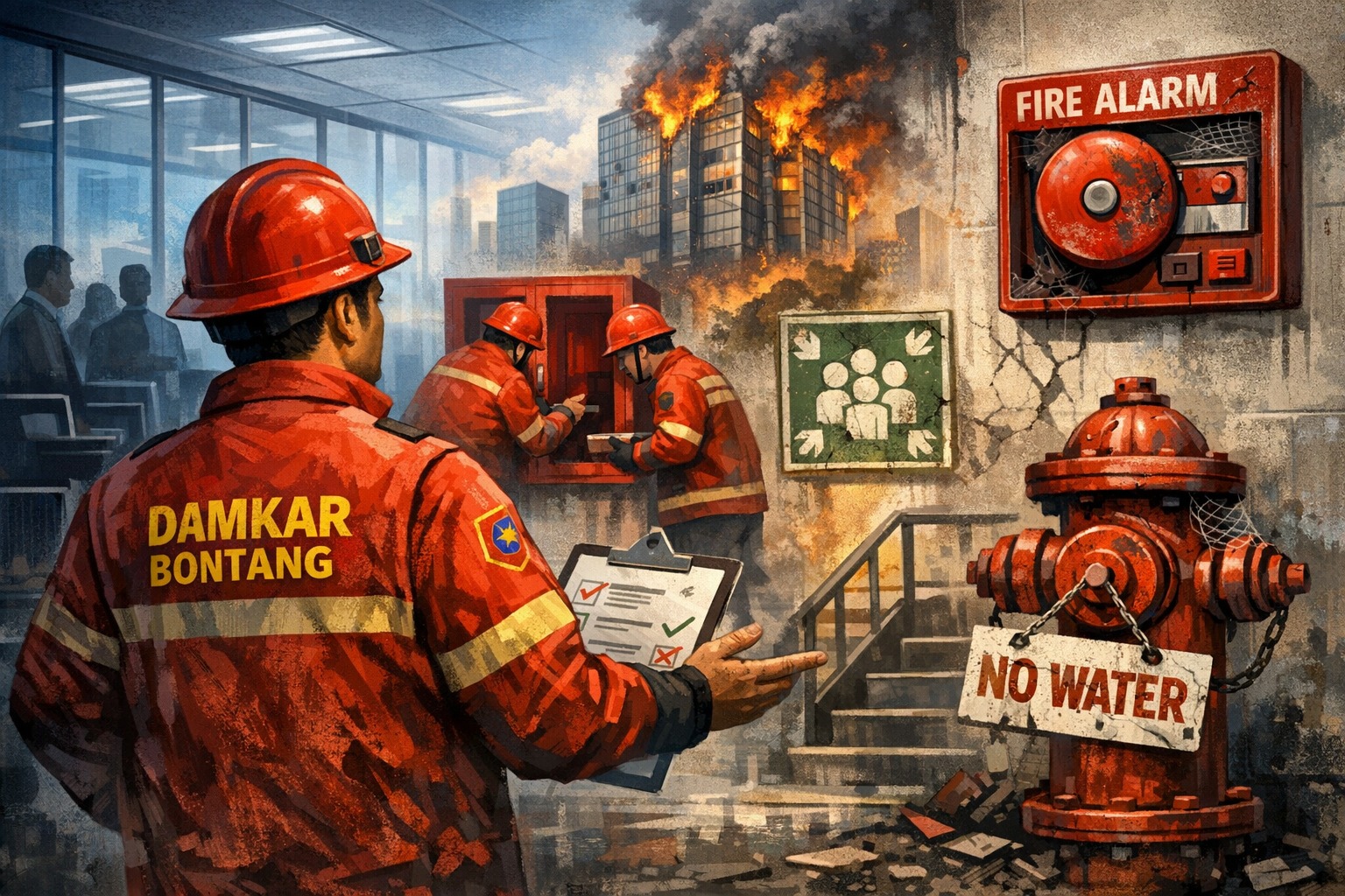 Banyak Kantor di Bontang Belum Penuhi Standar Keselamatan Kebakaran