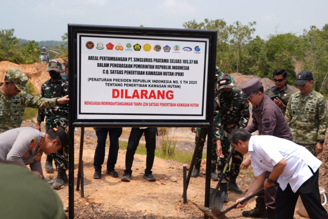 Ditambang Tanpa Izin, Satgas PKH Kembali Kuasai 111, 71 Ha Lahan Hutan di Tahura