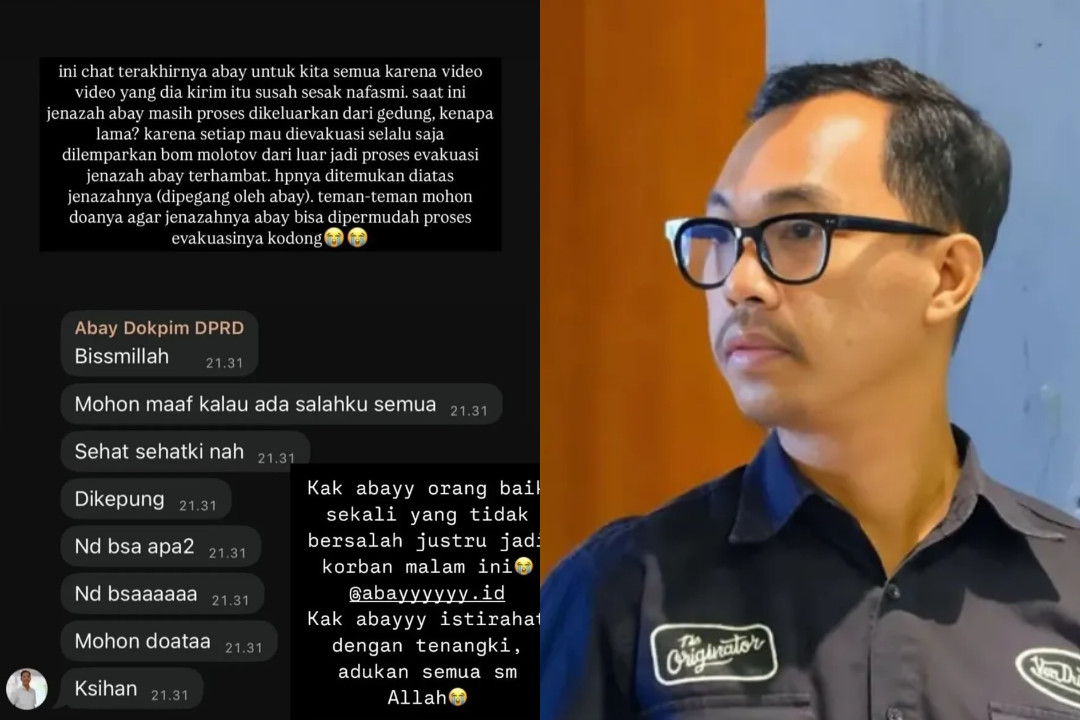 Beredar Chat Terakhir Fotografer Korban Tewas Pembakaran Gedung DPRD Makassar: Sesak Nafas, Ya Allah