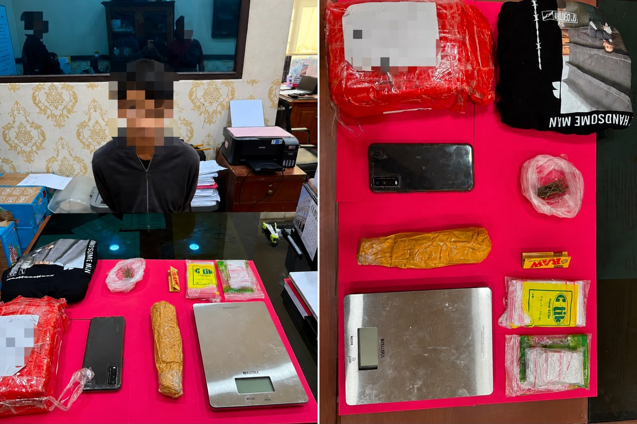 Polda Kaltim Bongkar Modus Samarkan Ganja dalam Paket Berisi Kaos Basah 