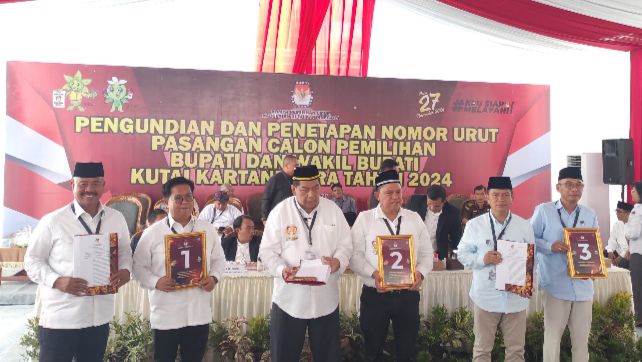 Sah! Ini Daftar Nomor Urut Paslon di Pilkada Kukar 2024