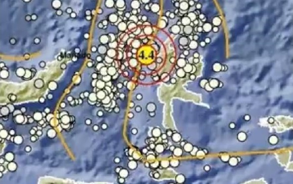 Gempa Berkekuatan M 4,7 Guncang Halmahera Barat Laut Dini Hari Tadi