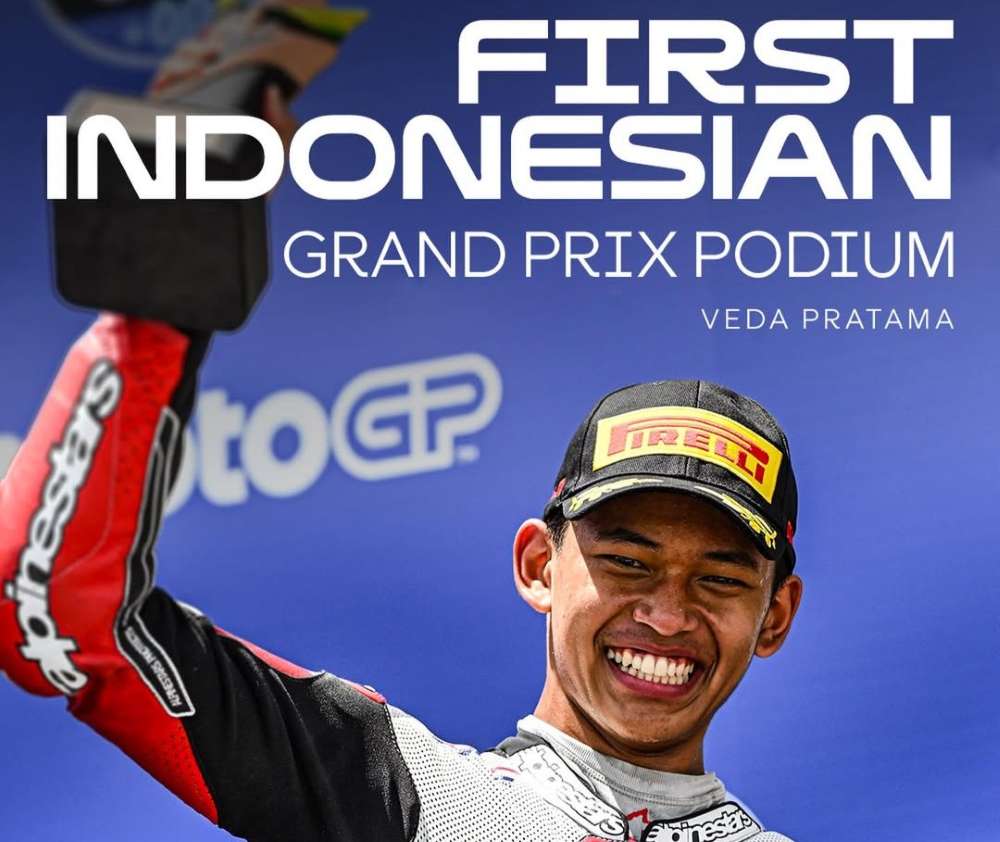 Veda Ega Pratama Cetak Sejarah! Podium Moto3 Brasil 2026 Diwarnai Red Flag Dramatis