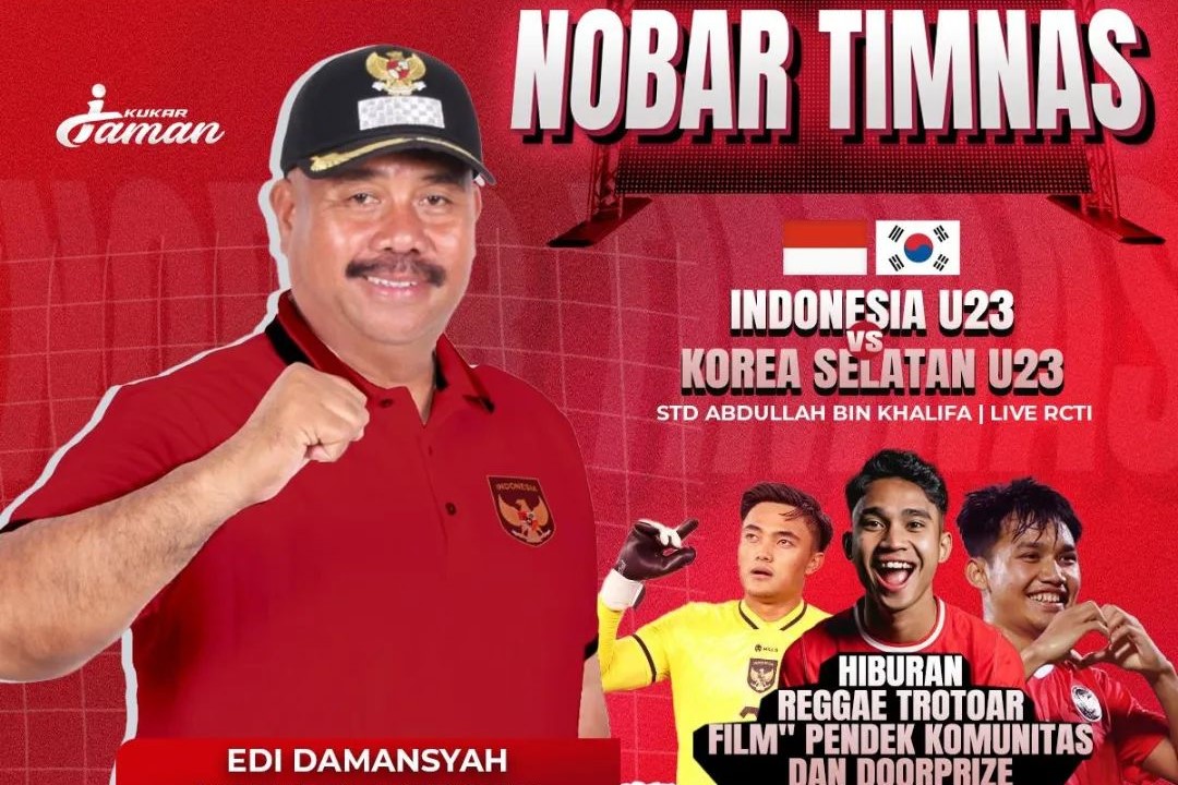 Pemkab Kukar Gelar Nobar Timnas Indonesia U-23 vs Korsel U-23, Ada Doorprizenya!