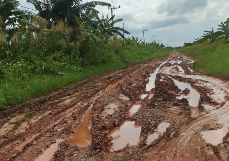 Jalur Darat Menuju Muara Pasir Masih Sulit Diakses