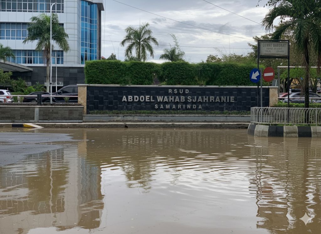 Langganan Banjir, RSUD AWS Samarinda Mulai Berbenah: Benahi Parit dan Tambah Ruang Terbuka Hijau
