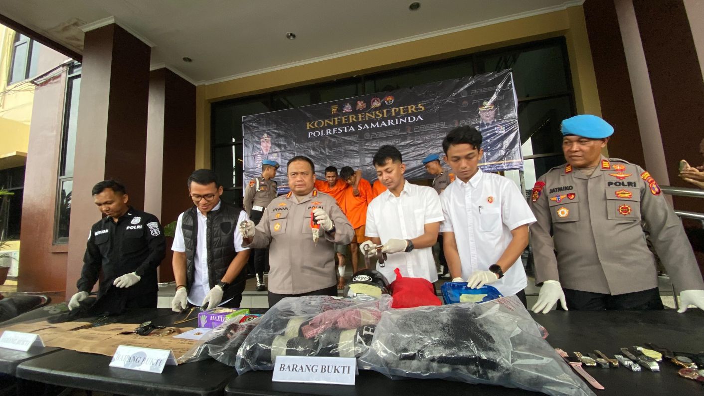 Polres Samarinda Ungkap Komplotan Pencuri asal Makassar, 4 Pelaku Dibekuk