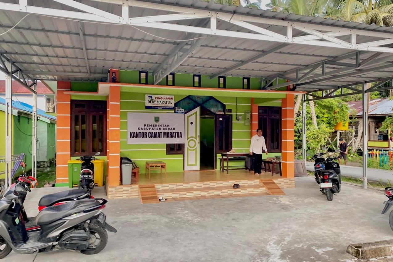 Kecamatan Maratua Sementara Beroperasi di Penginapan, Imbas Kantor Rusak Dihantam Angin