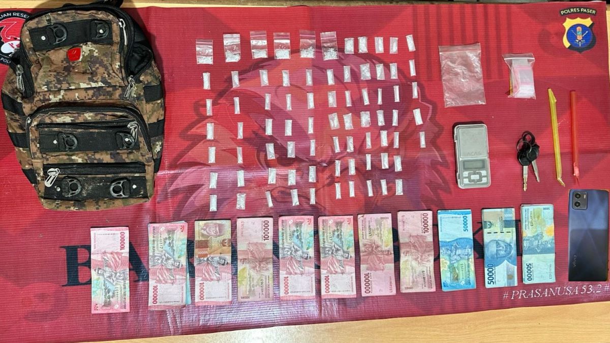 75 Paket Sabu Gagal Edar, Pengedar di Muara Samu Ditangkap Polisi 