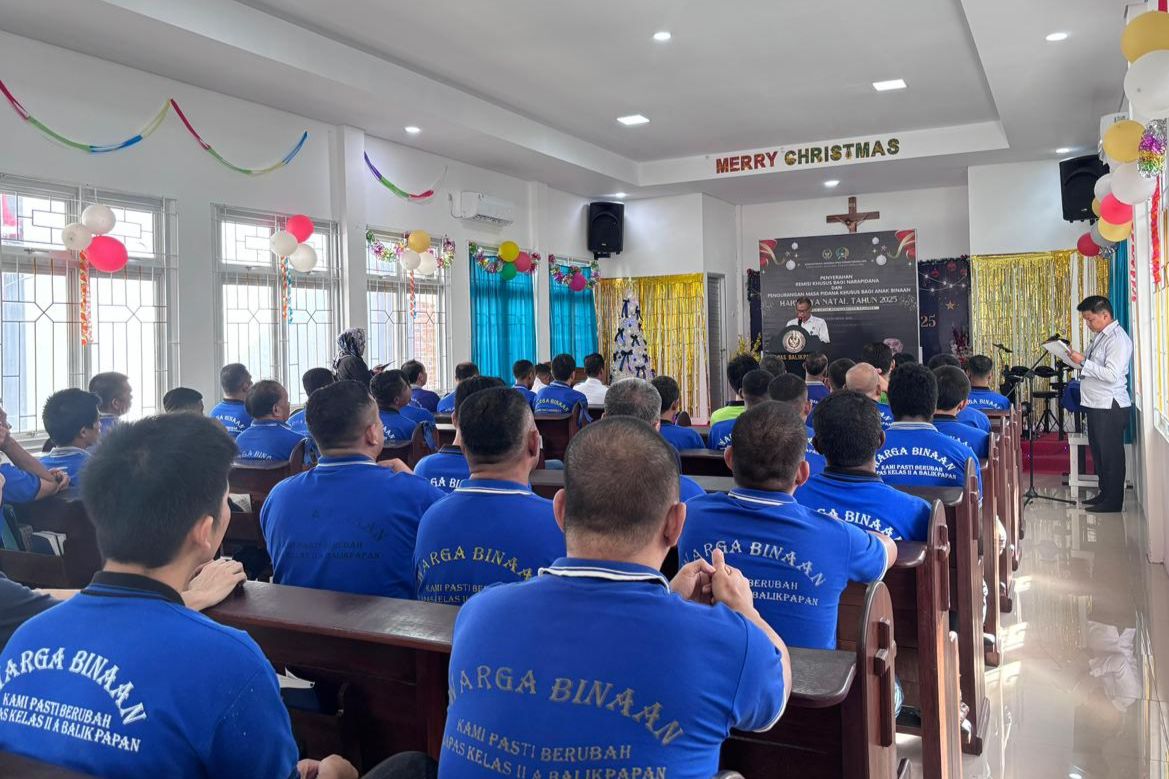 48 Narapidana Kristen di Lapas Balikpapan Terima Remisi Natal 2025, 1 Orang Langsung Bebas