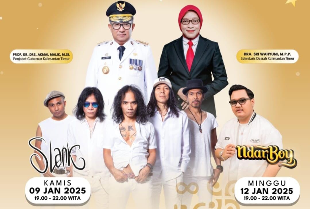 Slank dan Ndarboy Genk akan Meriahkan Perayaan HUT ke-68 Pemprov Kaltim 