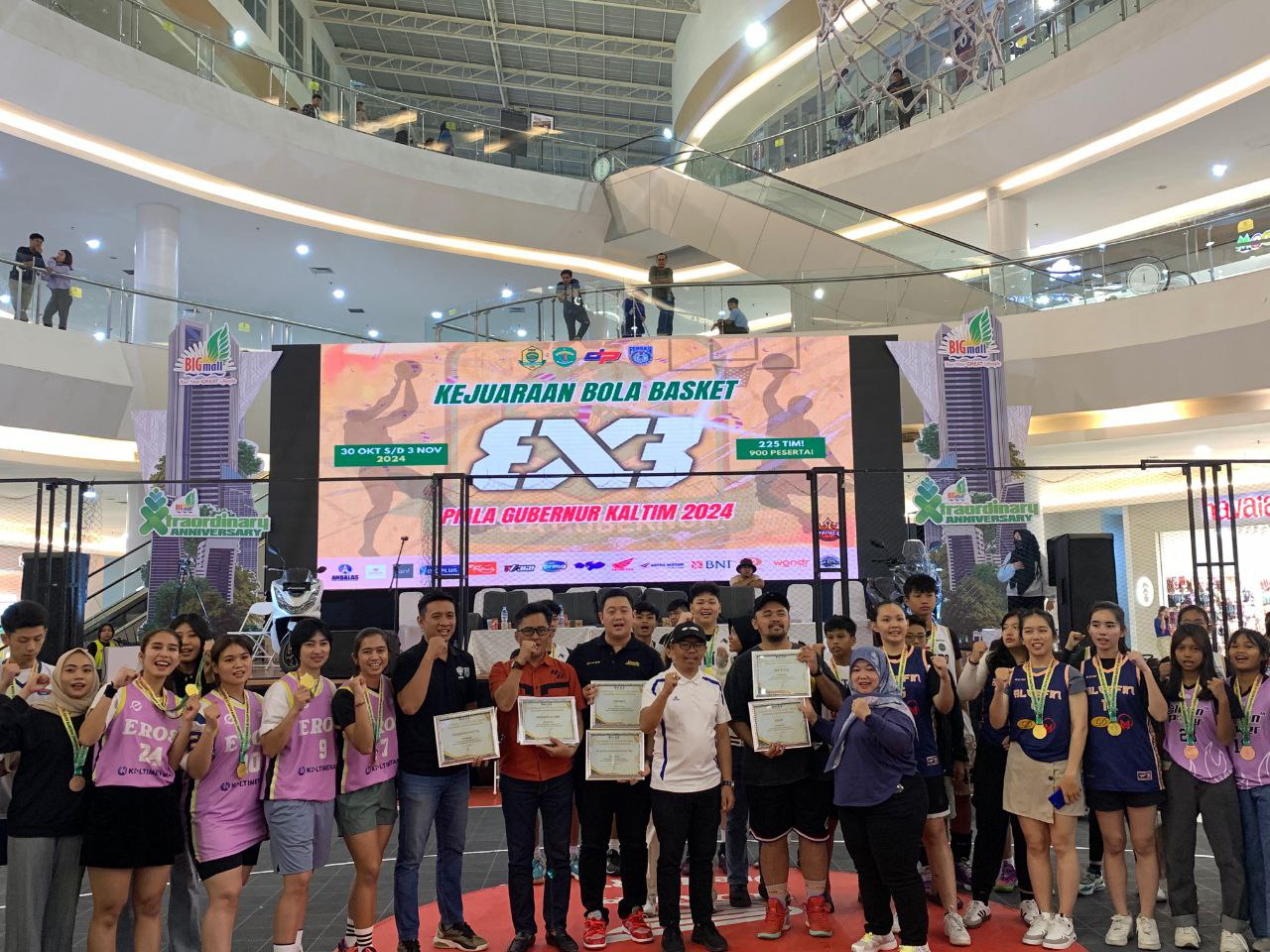 Final Kejuaraan Basket 3x3 Piala Gubernur Kaltim Berlangsung Meriah di Big Mall Samarinda