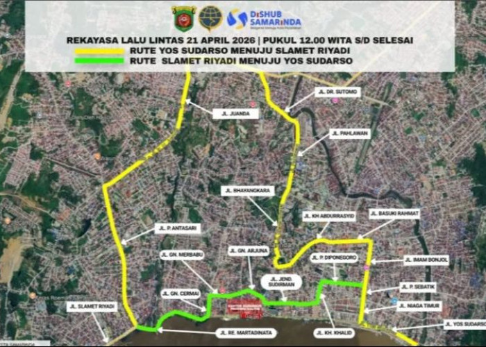 Aksi Massa 21 April: Arus Lalu Lintas di Samarinda akan Dialihkan di 2 Titik, Cek Rekayasanya!