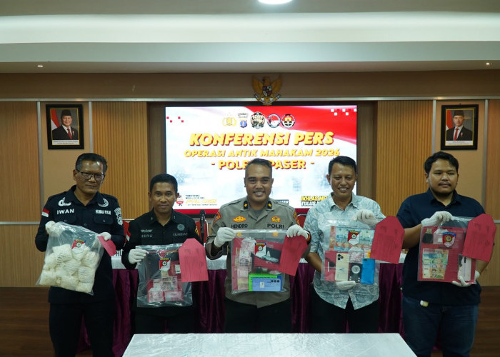 Polres Paser Sita 120 Paket Sabu dan Ribuan Obat Keras dalam Operasi Antik Mahakam 2026