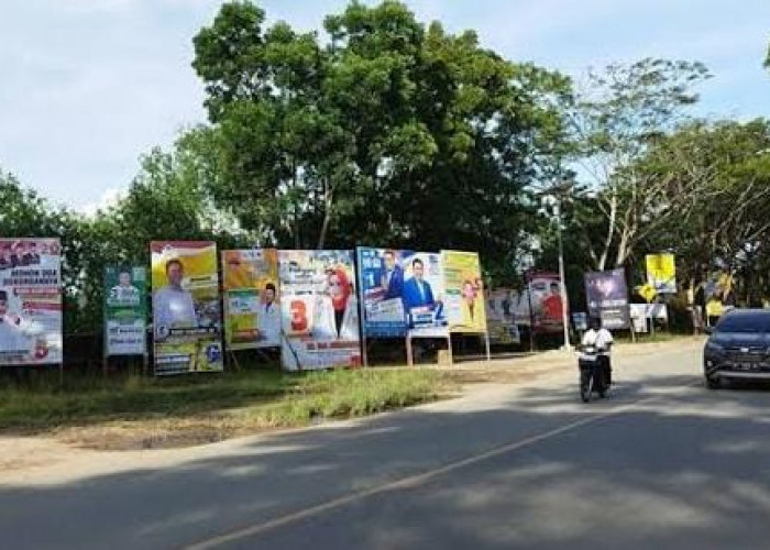 Alat Peraga Kampanye Masih Banyak Terpasang Tidak pada Tempatnya