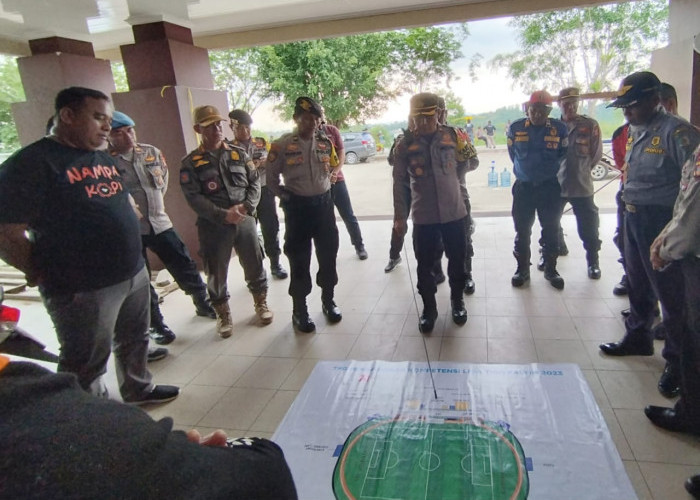 Matangkan Pengamanan Liga 3 Zona Kaltim Distrik Selatan, Polres Paser Gelar TFG di Stadion Sadurengas